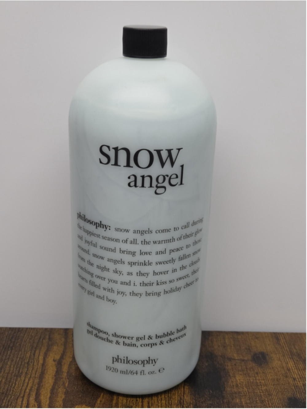 Philosophy Hydrating Shower Gel – Snow Angel – Jumbo Size 64 oz – Sealed No Pump